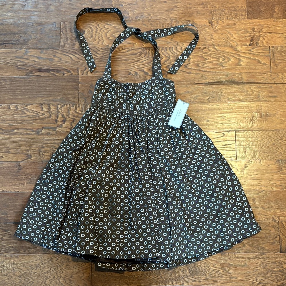 J. Crew Brown and Purple Floral Dress